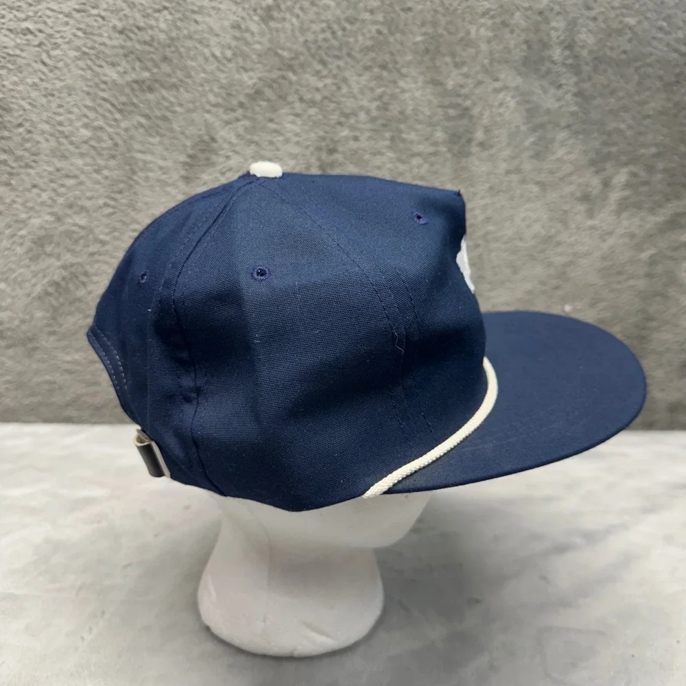 Navy Blue Halekulani Orchid Rope Hat Cali Fame Los Angeles Made in USA Men - Picture 4 of 10